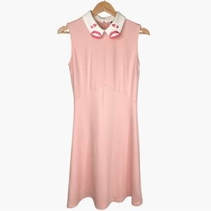 VOODOO VIXEN lips and hearts collar mini dress size: 6